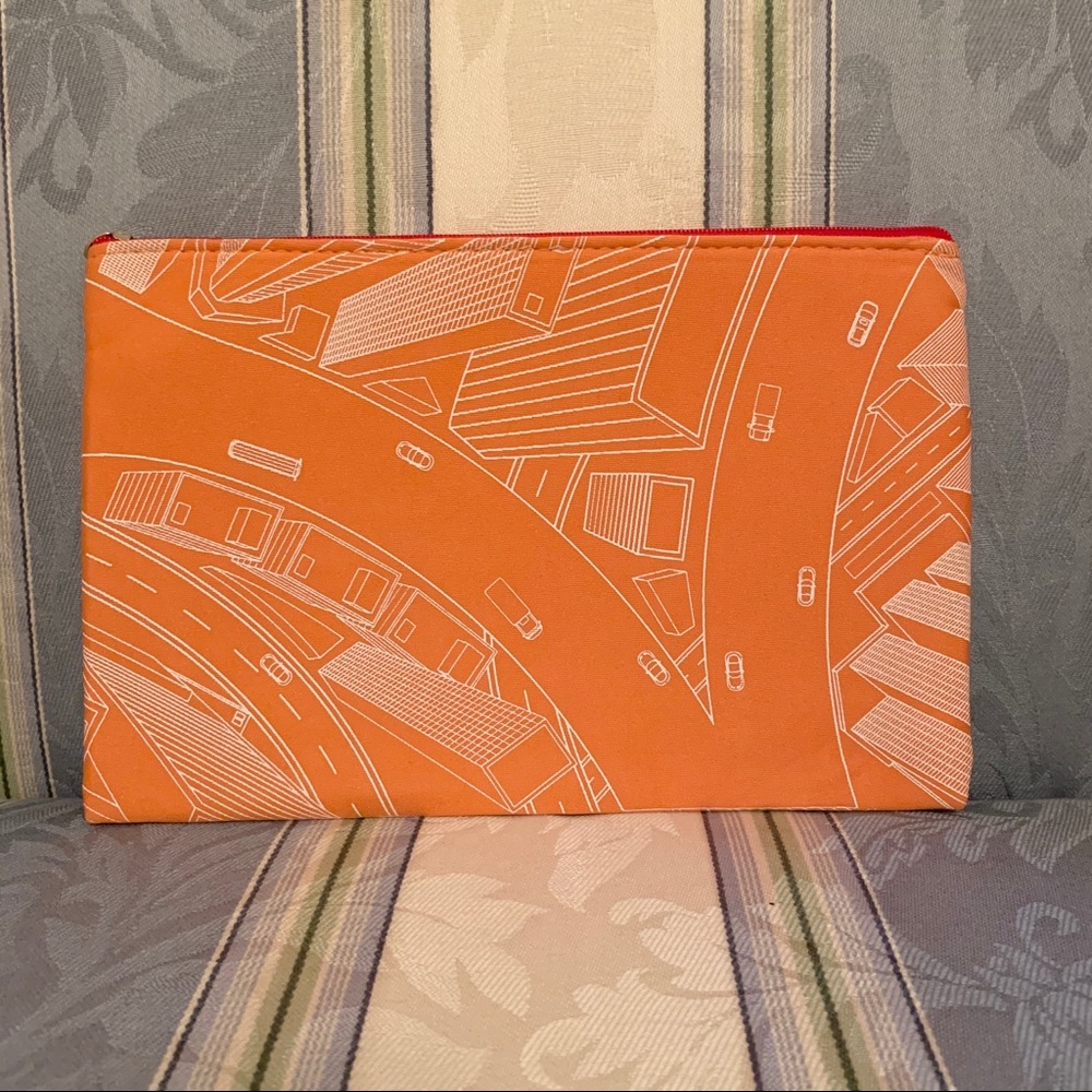Orange and White Emirates Toiletry Bag
